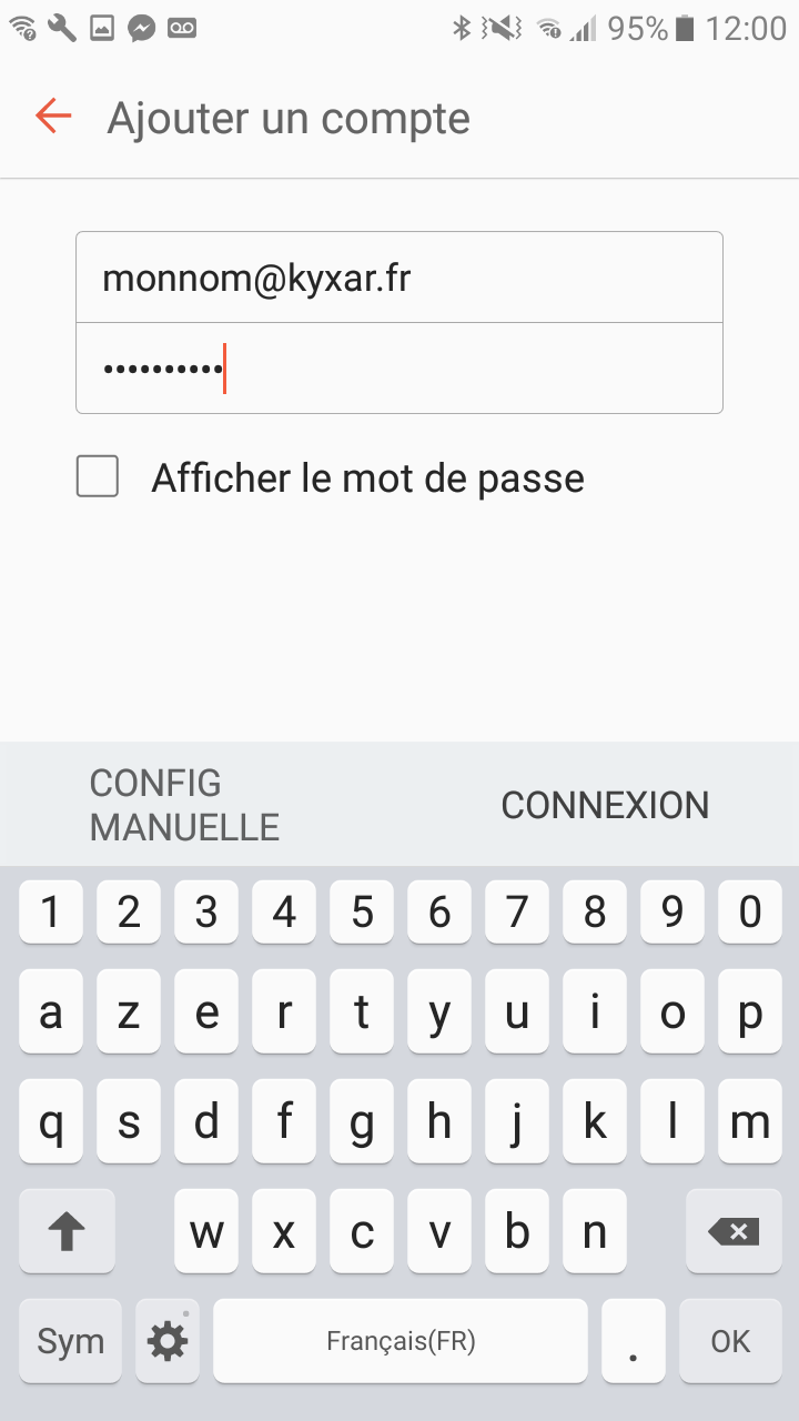 Android 6.0.1 : Configuration d'un compte de messagerie
