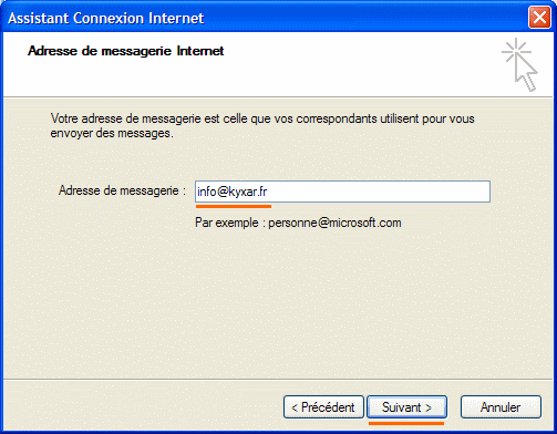 Outlook Express : Configuration d'un compte de messagerie